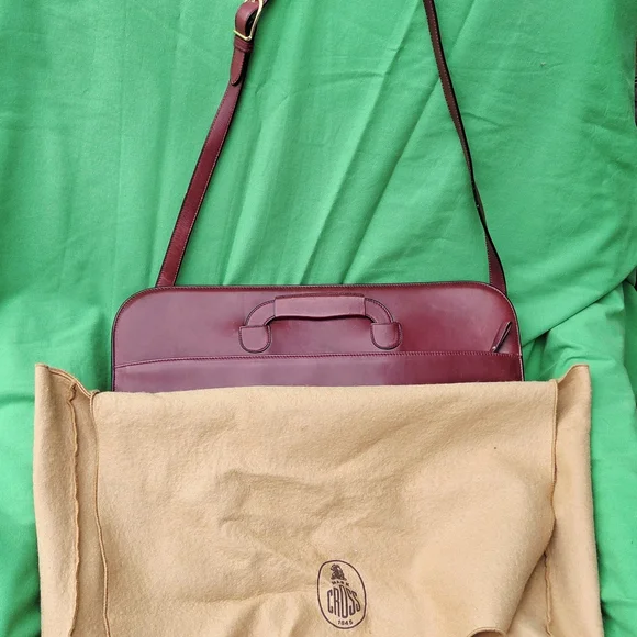 Vintage MARK CROOS Leather Attache Briefcase BRAND NEW WHIT DUSTBAG